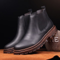 High Quality Winter Boots Men Cow Suede Ankle Boots Handmade Outdoor Working Boots Vintage Style Warm Chelsea Boots for Men