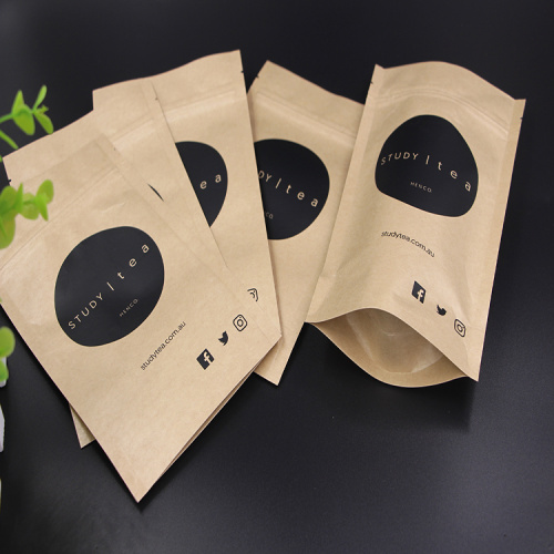Stand Up Pouch Kraft Paper Tea Bags