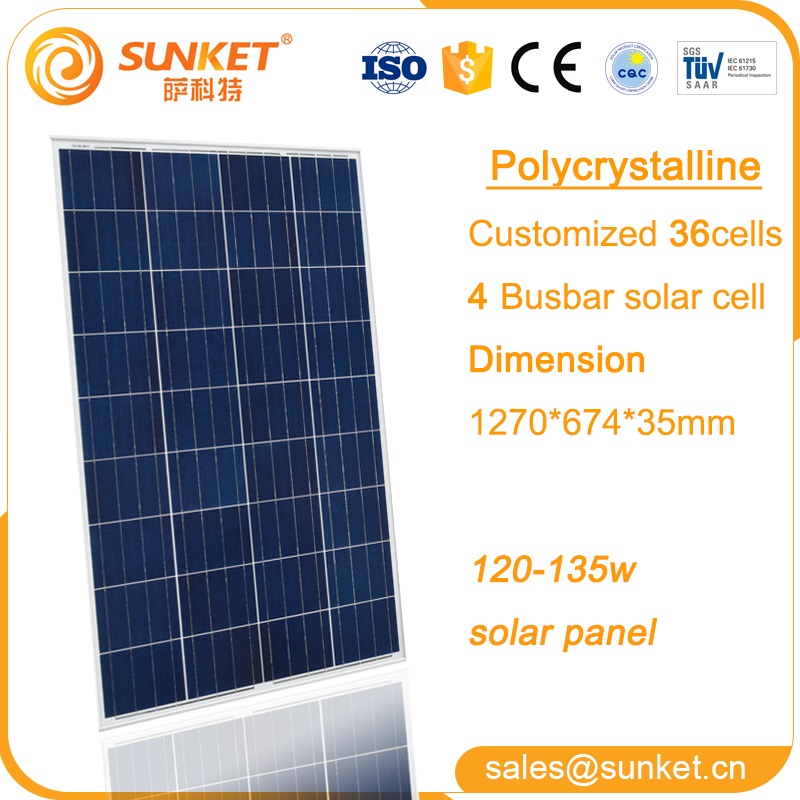 120W Polycrystalline Solar Panel With Full Certificates