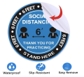 Adesivo de distanciamento social personalizado Mantenha o rótulo de distância