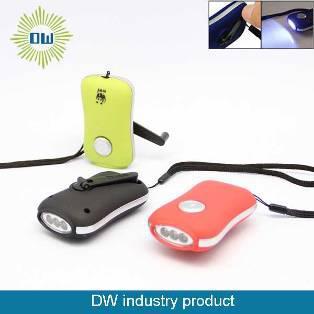Mini 3LED tangan engkol senter