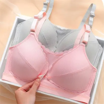 Hands-Free Breastfeeding Bra for Pregnant Women - Wirefree and Breathable Nursing Bra