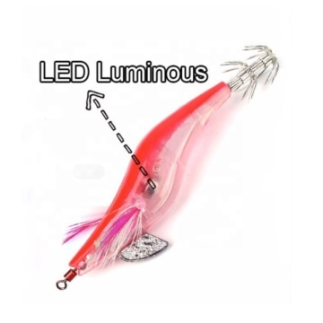 LED Lighted Squid Jig Hooks for Fishing Shrimp Bait and Lures