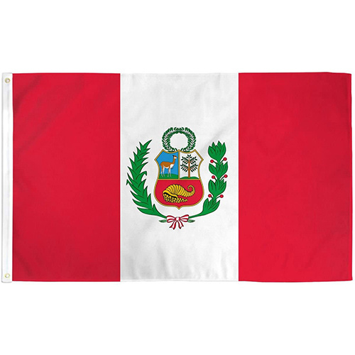 Factory Customized Size Peru Promotion Flying National Flag