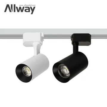 20W Manufacturer's Angle-Adjustable Aluminum Iron Rail Spot Lighting System with COB Technology and Magnet Compatibility: LED Track Light