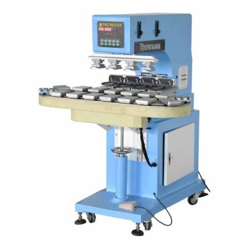 4 color pad printing machine with working conveyor