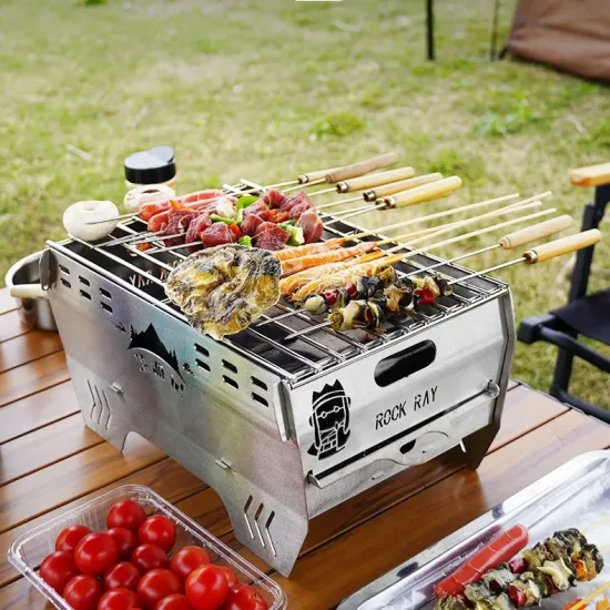 Firewood Burning Stove Portable Outdoor Camping BBQ Grill and Stove