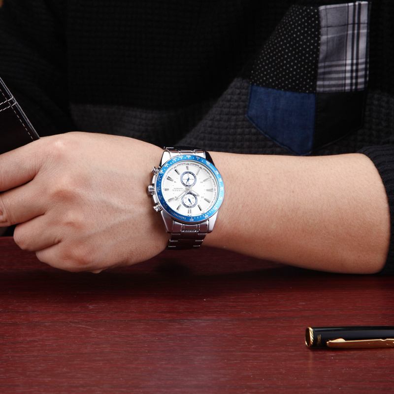 Stainless Steel Band Luxury Quartz Men Watches
