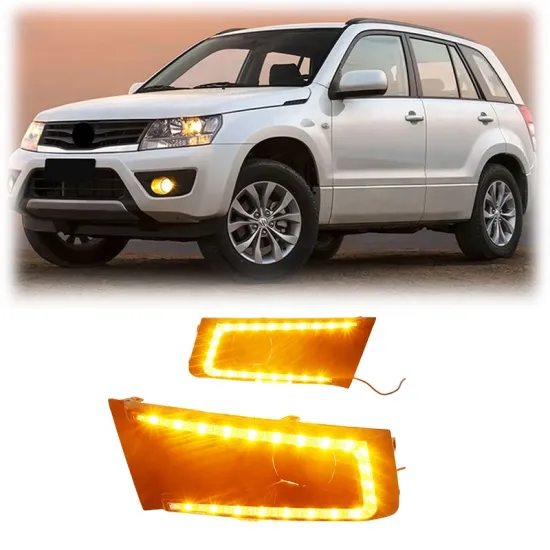 Gobison Hot Sales Daytime Running Light Fog Lamp With Turn Signal for Suzuki Vitara Brezza 2015-2017