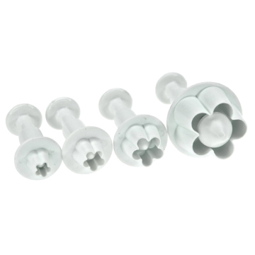 4-Piece Set Sugarcraft Cookie Cake Decorating Fondant Plunger Cutters Tools Mold