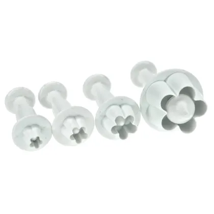 4-Piece Set Sugarcraft Cookie Cake Decorating Fondant Plunger Cutters Tools Mold