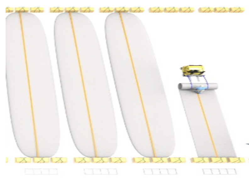 Unfolding the inflatable structure modules