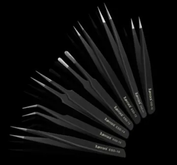 Pinpoint ESD Stainless Tweezers for Industrial