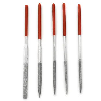 XUNDA 5pcs 140mm Electroplated Diamond Needle File Set