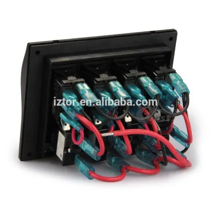 Waterproof 4 Gang LED carling Rocker Switch Panel