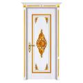 White Gold Color Solid Wooden Door