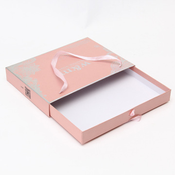 Drawer Cardboard Lens Box With Ribbon Handle