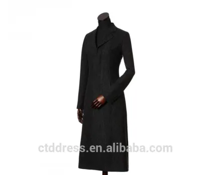 2015 new style 100% cashmere black coat 2015 women fashion clothing