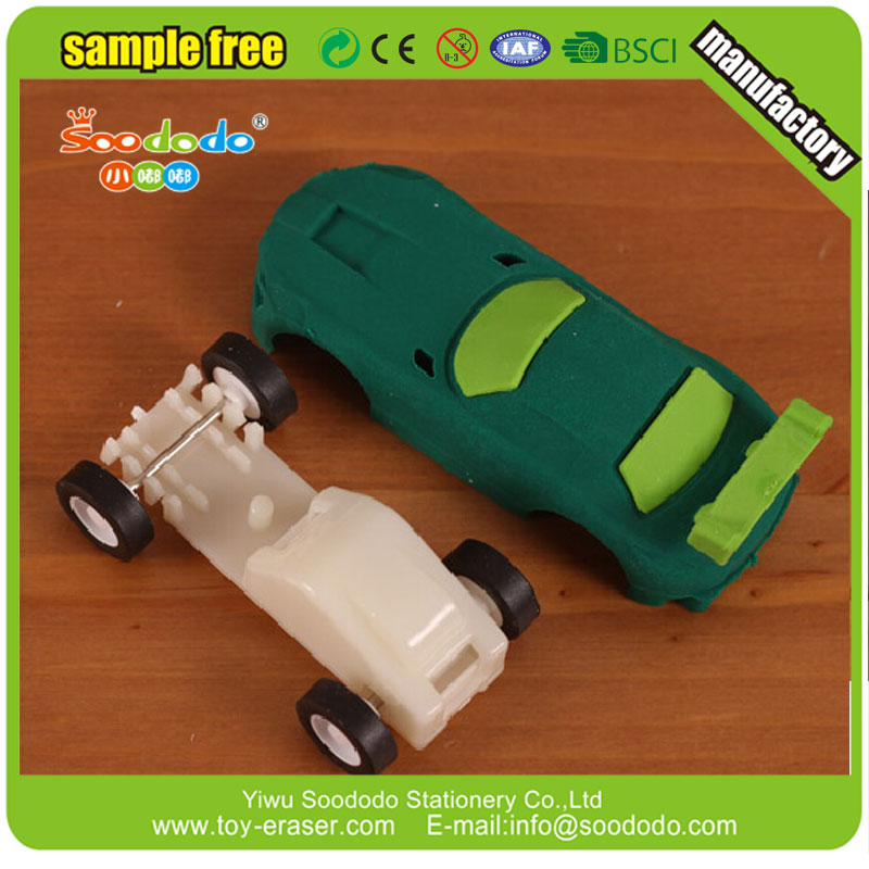 gomme de voiture 3D pour les enfants composent de gomme