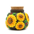 Sunflower Glass Storage Jar