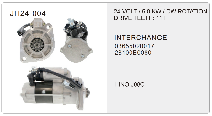 truck starter JH24-004-X