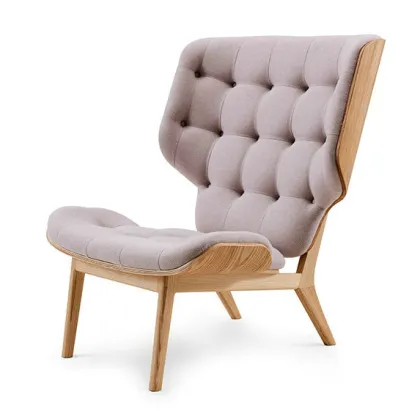 Mammoth Lounge Chair Leather Natural ash Base