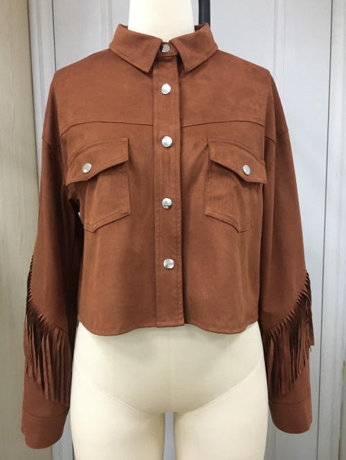 Women's Suede Tassel Fringe Jacket