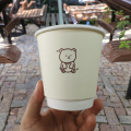 Copos ecológicos para bebidas quentes com isolamento de parede dupla de 8 onças