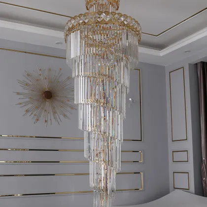 Customize Modern Luxury Crystal Empire Chandelier for Empire Hotel Lobby