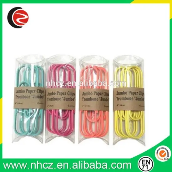 Mixed color Jumbo paper clips office set