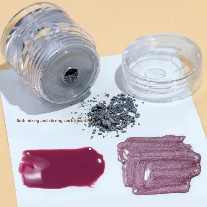 MIUKIULA White Cat Eye Mirror Crystal Glitter Powder for DIY Nail Decoration