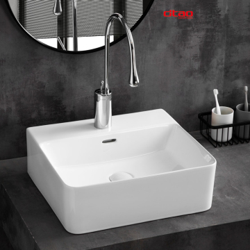 Modern Porcelain Above Counter Hand Wash Basin for Hotels and Restaurants