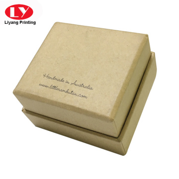 Small Square Brown Kraft Jewelry Cardboard Box