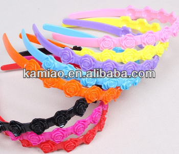 2014 hairband plain baby plastic headbands to decorate
