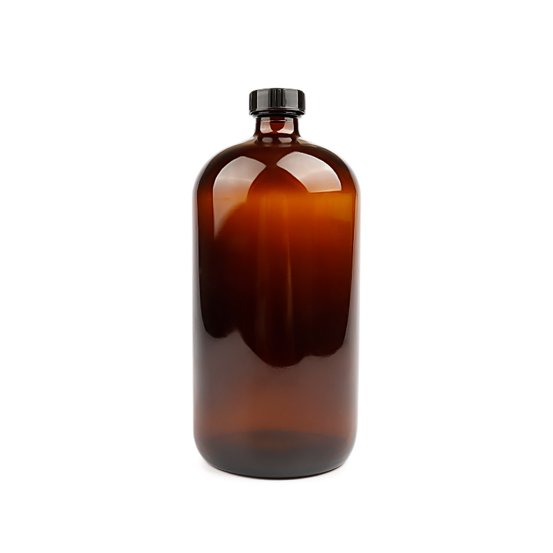 1000ml Amber Boston Glass Bottle 2