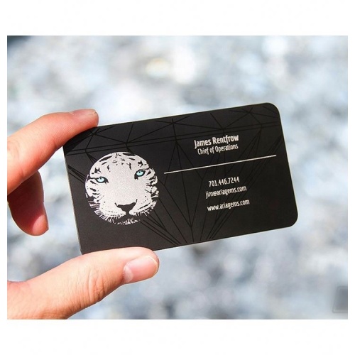 Metal Personalized Quality Scrub Plated Black Business Card