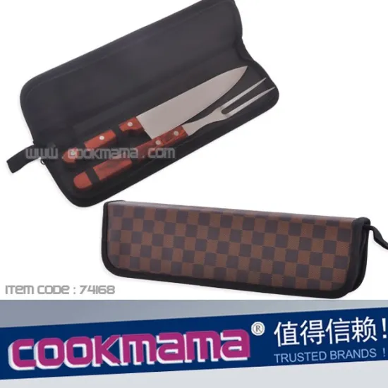 2pcs knife and fork set,2pcs bbq tool set,color,colour wood