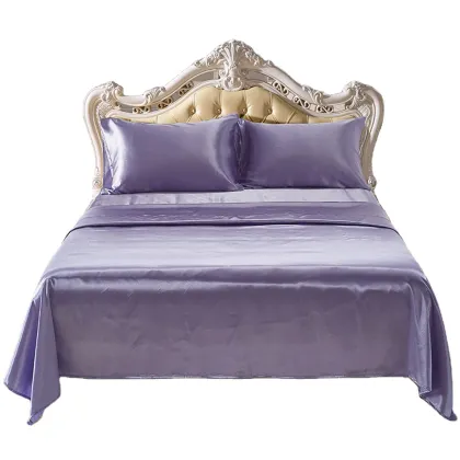 Hotel Home Purple Silk Wedding Bedding Sets