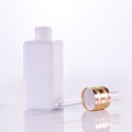 Opal white square dropper bottle with aluminium cap