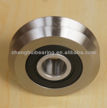 W Guide Wheels W4x ، 15 مم تجويف ، صف مزدوج ، أختان مطاطين ، "W" حلقة خارجية