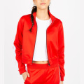 Side Stripe Sports Crop Track Jacket for Women