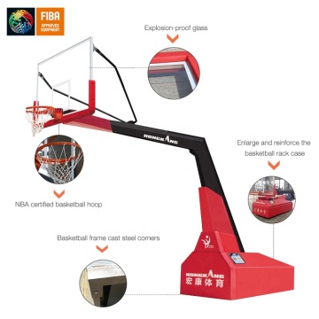 Customized Folding Electric-Hydraulic Basketball Stand