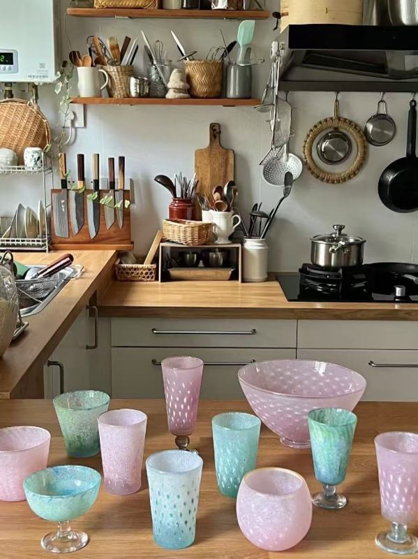 Handcrafted Colorful Glassware for Modern Interiors