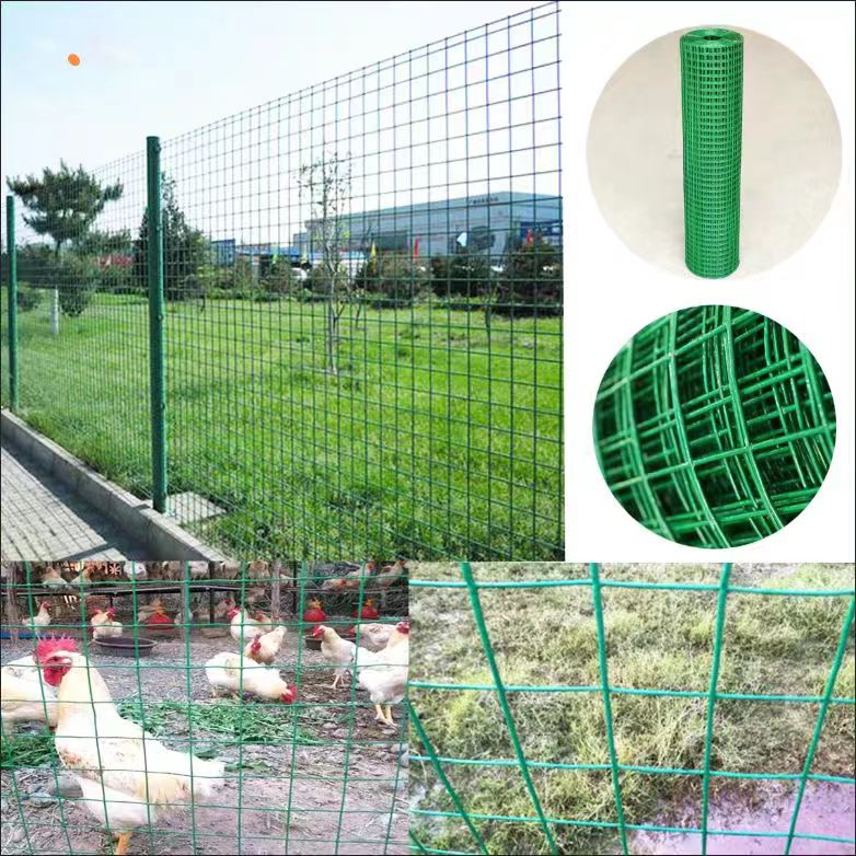 mesh di filo saldato verde rivestito in PVC