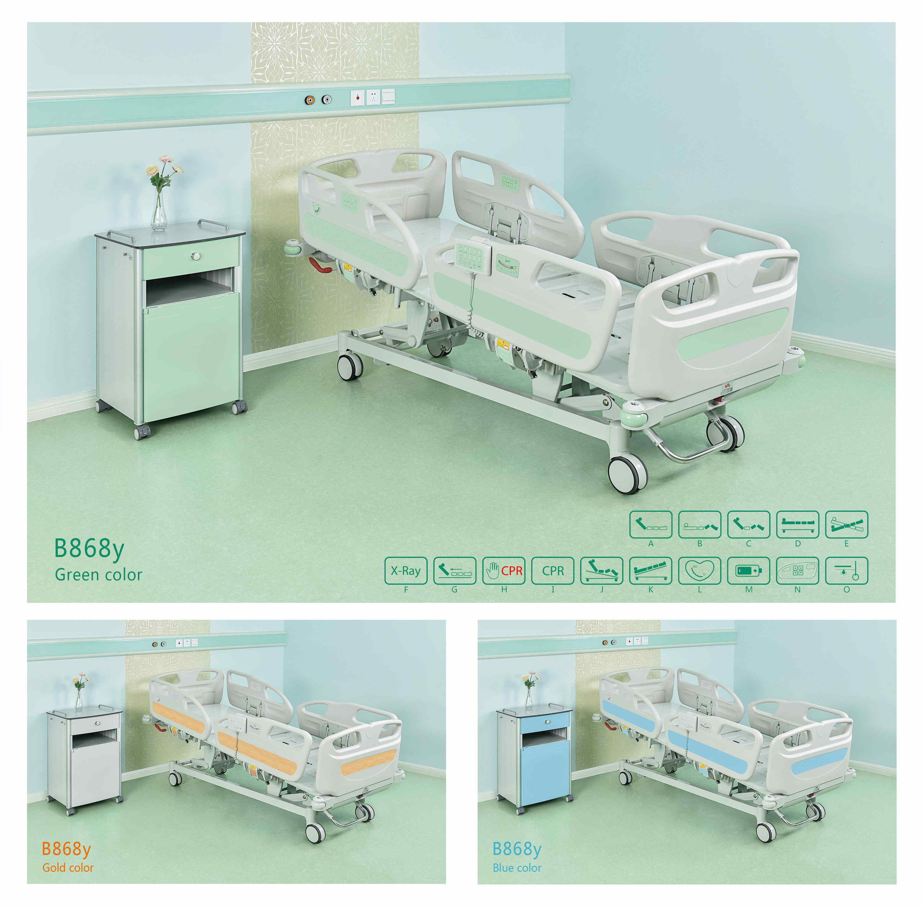 B868y Electric ICU bed-1