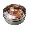 Stainless Steel Cookie Canister with Transparent Lid