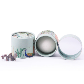 Custom luxury round tube cylindrical box cosmetic paper