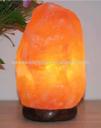 Natural Himalayan crystal salt lamps basket lamp with Himalayan rock salt table lamp