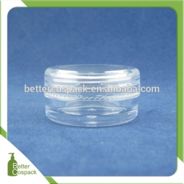 small plastic cosmetic jar 3g PS eye shadow jar