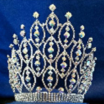 AB piedra strass diseño especial grandes coronas de concurso